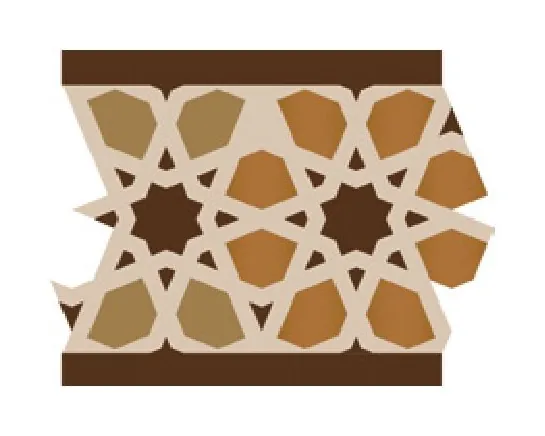 Adalous zellige pattern layout drawing with dimensions