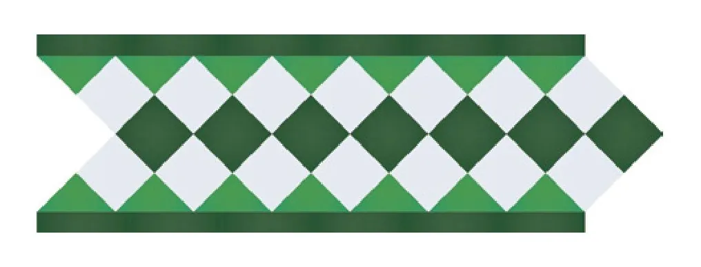 Al Monfarisse zellige pattern layout drawing with dimensions