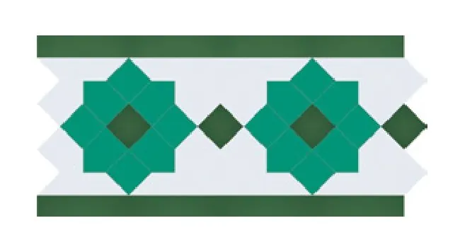 Al Sefrioui zellige pattern layout drawing with dimensions
