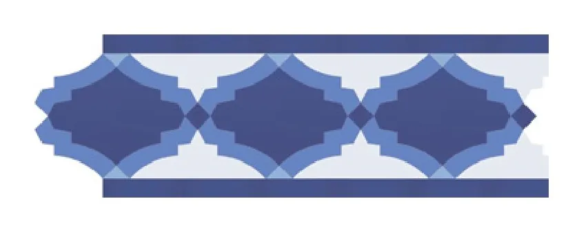 Ama zellige pattern layout drawing with dimensions