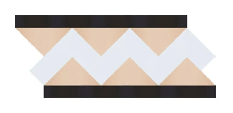 Oujda zellige pattern layout drawing with dimensions