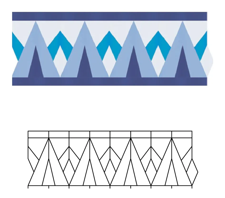 Palmirras zellige pattern layout drawing with dimensions