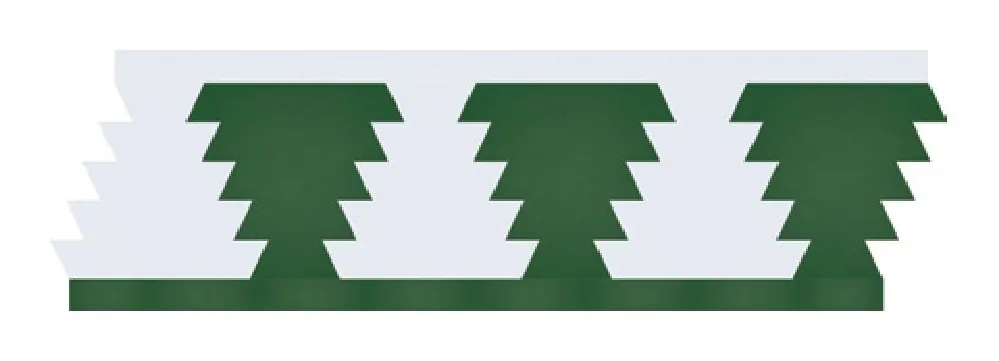 Zafirre Zigzag zellige pattern layout drawing with dimensions