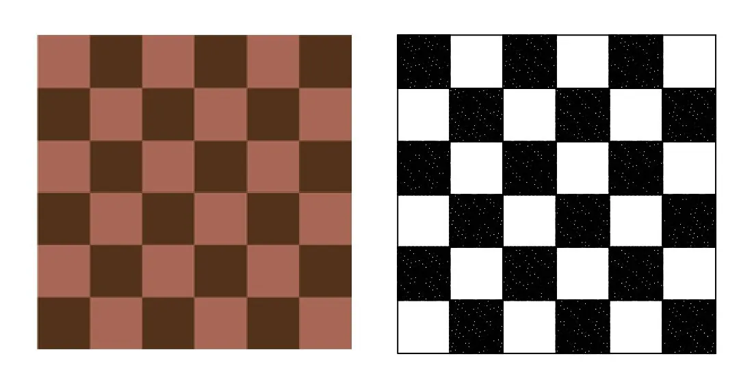 Chessa zellige pattern layout drawing with dimensions