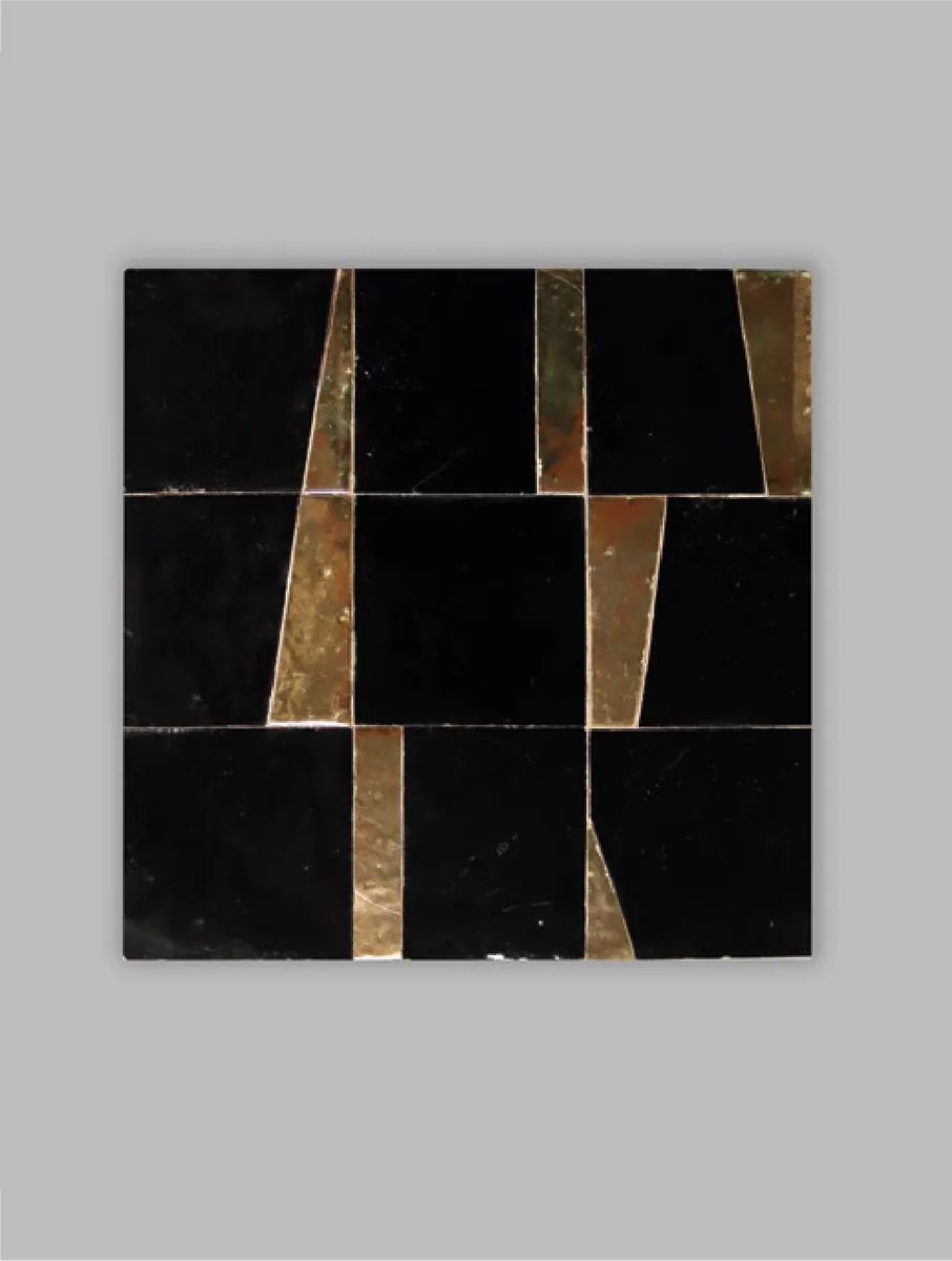 Gold Laidi B handmade Moroccan zellige