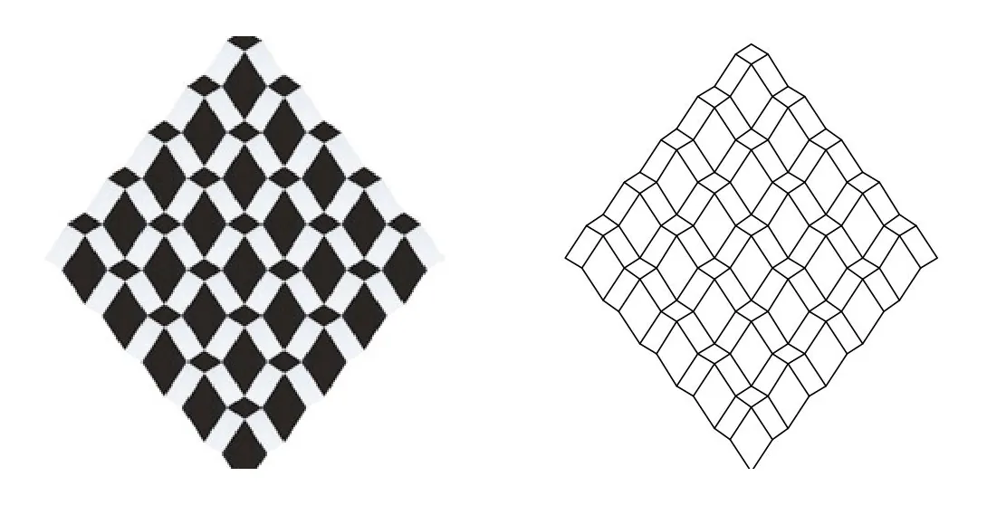 Zemmiras zellige pattern layout drawing with dimensions